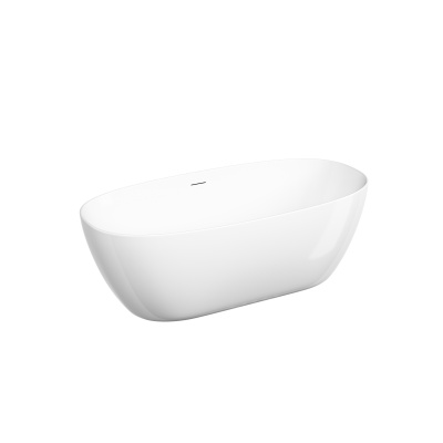 Акриловая ванна Sancos Oval 1700x800x580, отдельностоящая, овальная, с каркасом, со сливом-переливом