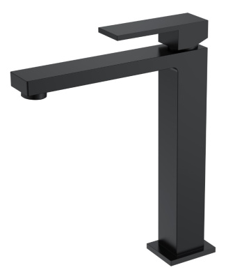 Смеситель для умывальника высокий QUBIC Black	