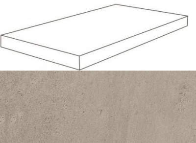 W. Silve Grey Scalino Angolare DX  Lap/В. Сильвер Грей Ступень Угловая Лаппато 33х60 Пс (33X60) ..