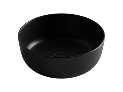 Раковина накладная круглая 356*356*135, цвет черный матовый
