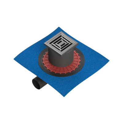 Душевой трап Square 15х15, SC800, с гидроизоляцией, горизонтальный сифон, матовый хром .. Душевой трап Square 15х15, SC800, с гидроизоляцией, горизонтальный сифон, матовый хром ..