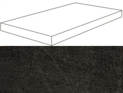 W. Dark Scalino Angolare DX  Lap/В. Дарк Ступень Угловая Лаппато 33х60 Пс (33X60) .. W. Dark Scalino Angolare DX  Lap/В. Дарк Ступень Угловая Лаппато 33х60 Пс (33X60) ..