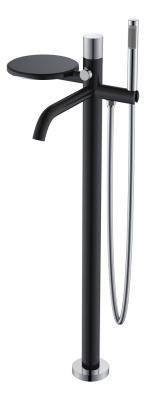 Смеситель напольный STICK BLACK DIAMOND CHROME 
