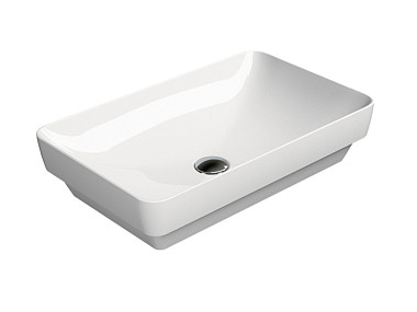 PURA 60x38 выс.14/8 накладная или частично встроенная раковина без перелива - глазурь белая глянцева .. PURA 60x38 выс.14/8 накладная или частично встроенная раковина без перелива - глазурь белая глянцева ..