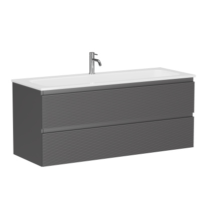 Тумба SANCOS подвесная Folk 2я цв. Grey Soft 1190х450х500