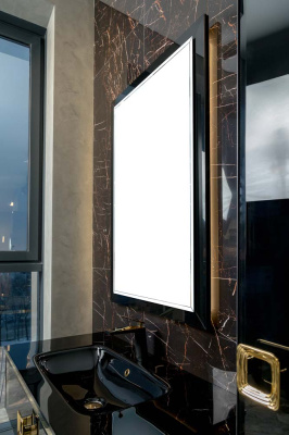 Зеркало Vallessi Dolce Black 105x70см 