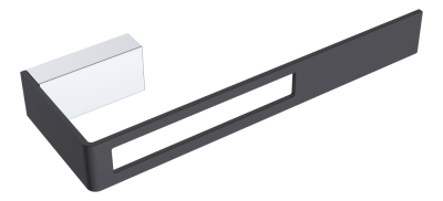 Q полотенцедержатель Chrome & Black 