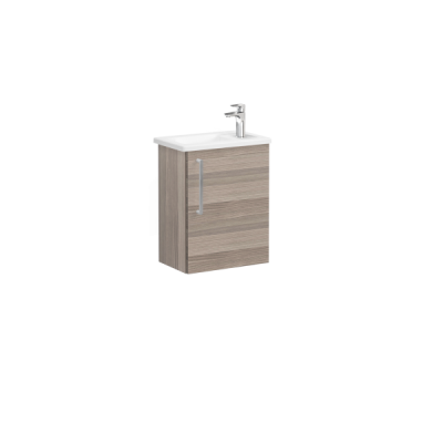 Тумба Root 45 см с квадратной раковиной, с дверцей, кордоба, правосторонняя ..