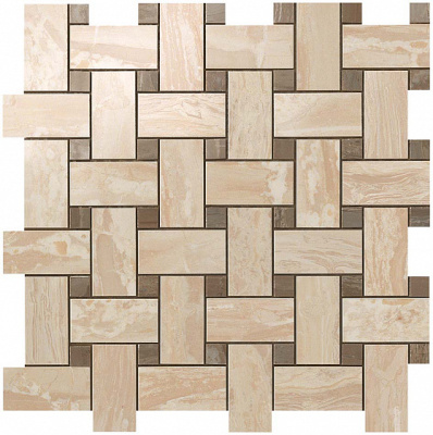 S.M. Woodstone Champagne Twist Mosaic / S.M. Вудстоун Шампань Мозаика Твист (30.5X30.5)