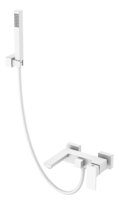 Смеситель для ванны QUBIC Matt White