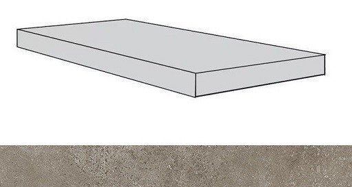 Drift Light Grey Scal.60 Ang.Sx/Дрифт Лайт Грей Ступ.60 Угл.Лев (33X60) ..