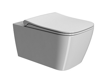 NUBES 55x35/F унитаз подвесной - смыв безободковый водоворотный Swirlflush - глазурь белая глянцевая