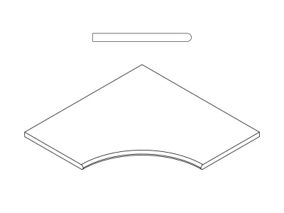 Магнезио Бортик  Угловой Закруглённый 30 (60X60 Нат.) ..