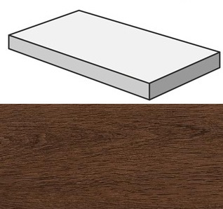 Oak Reserve Dark Brown Scalino Angolare Sx / Оак Резерв Дарк Браун Ступень Угловая Лс (33X120)