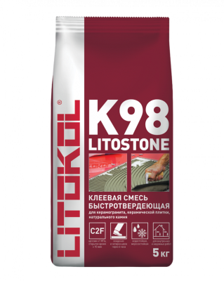 Litostone K98 серая-клеевая смесь 5kg Al Bag