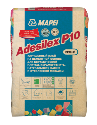 ADESILEX P10, TM MAPEI, цвет белый, (25кг), (Россия), Смесь сухая клеевая на цементном вяжущем класс