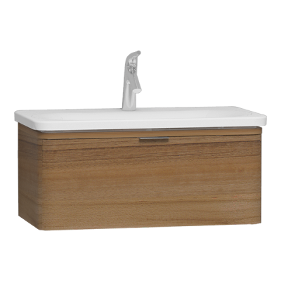 Тумба Nest с раковиной c 1м ящиком, 80 см, с LED подсветкой, цвет натуральная древесина  .. Тумба Nest с раковиной c 1м ящиком, 80 см, с LED подсветкой, цвет натуральная древесина  ..