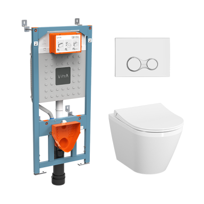L-Box Безободковый унитаз Integra Round с тонким сиденьем с микролифтом, инсталляцией  .. L-Box Безободковый унитаз Integra Round с тонким сиденьем с микролифтом, инсталляцией  ..