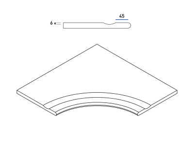 Титанио Борt. С Выемкой Угловой Закруглённый 30 (60X60 Нат.) ..