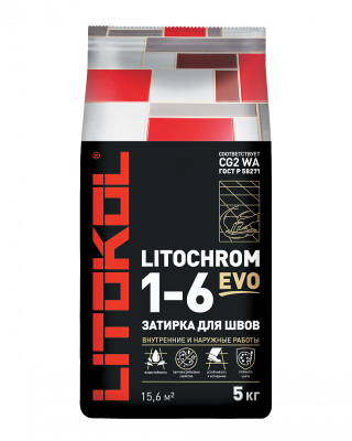 LITOCHROM 1-6  Затирка для  швов шириной от 1 до 6 мм. C.10 серый .. LITOCHROM 1-6  Затирка для  швов шириной от 1 до 6 мм. C.10 серый ..