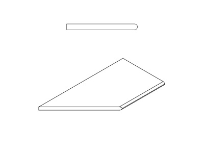 Рок Бортик  Закругленный левый (30X60 Нат.) ..