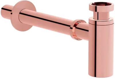 Сифон для раковины металлический, цвет медный .. Сифон для раковины металлический, цвет медный ..