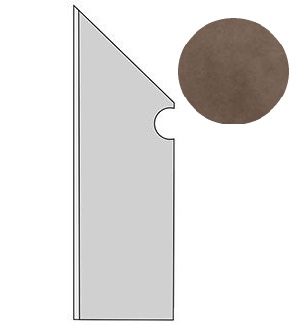 Dwell Brown Leather Battiscopa Sag. Sx (7,2x30) ..