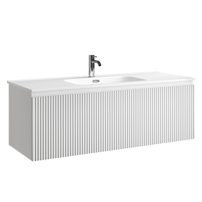 Тумба подвесная SANCOS Snob R 1195х445х406, c одним ящиком оснащенным доводчиками, Bianco , арт.SNR1