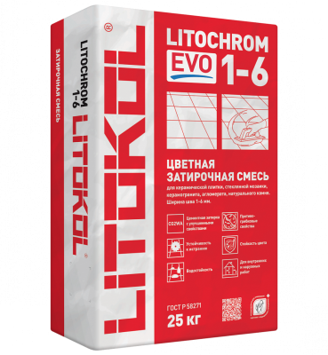 LITOCHROM 1-6 EVO 25 кг LE.100 пепельно-белый ..