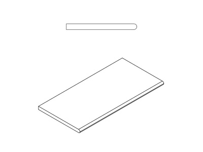 Эмеральд Бортик  Закруглённый (30X60 Нат.) ..